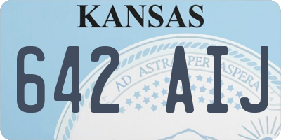 KS license plate 642AIJ