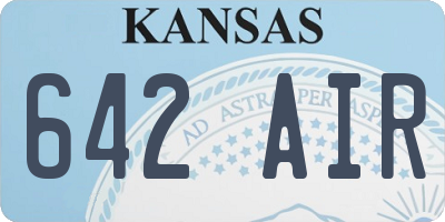 KS license plate 642AIR