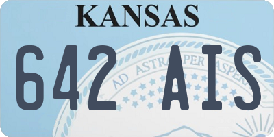 KS license plate 642AIS