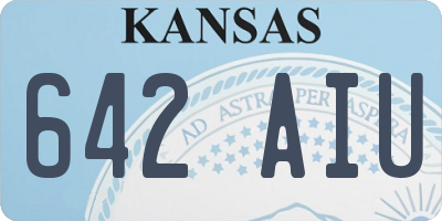 KS license plate 642AIU