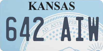 KS license plate 642AIW