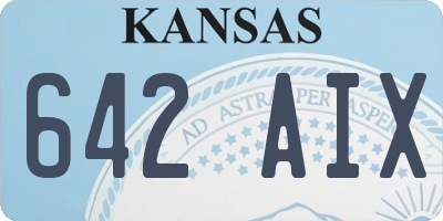 KS license plate 642AIX