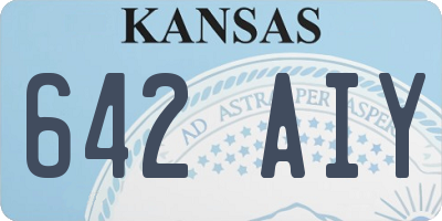 KS license plate 642AIY