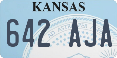 KS license plate 642AJA