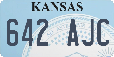 KS license plate 642AJC