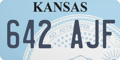 KS license plate 642AJF