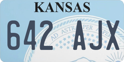 KS license plate 642AJX