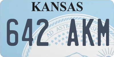 KS license plate 642AKM