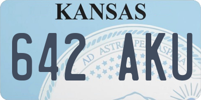 KS license plate 642AKU