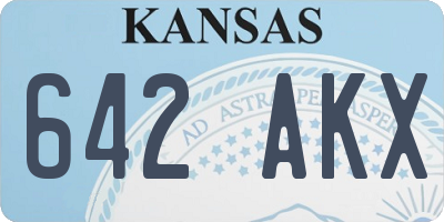 KS license plate 642AKX