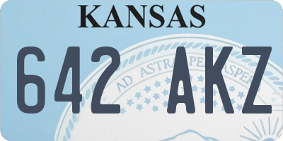 KS license plate 642AKZ