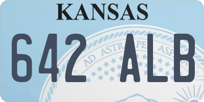 KS license plate 642ALB