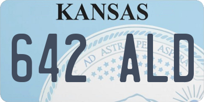 KS license plate 642ALD