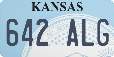 KS license plate 642ALG