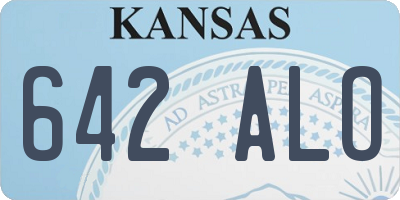 KS license plate 642ALO