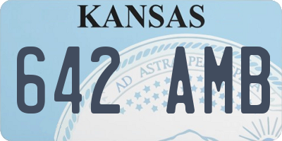 KS license plate 642AMB