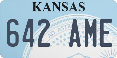 KS license plate 642AME