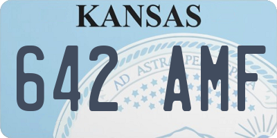 KS license plate 642AMF