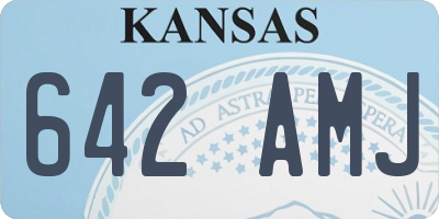 KS license plate 642AMJ