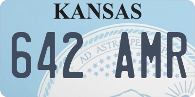 KS license plate 642AMR
