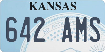 KS license plate 642AMS