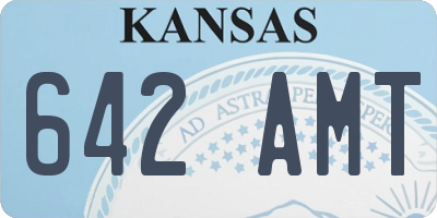 KS license plate 642AMT