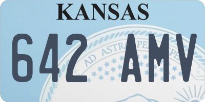 KS license plate 642AMV