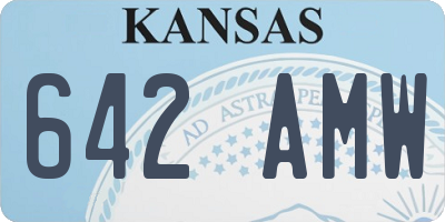 KS license plate 642AMW
