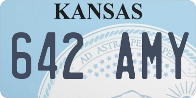 KS license plate 642AMY