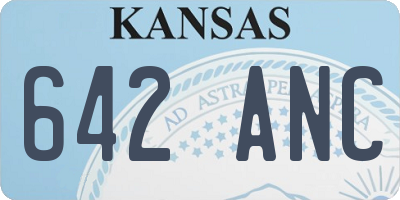 KS license plate 642ANC