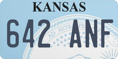 KS license plate 642ANF