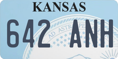 KS license plate 642ANH