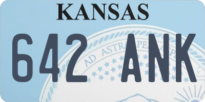 KS license plate 642ANK