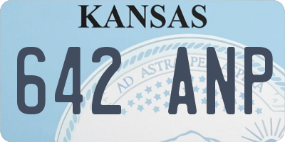 KS license plate 642ANP