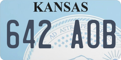 KS license plate 642AOB
