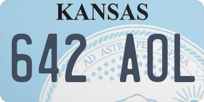KS license plate 642AOL