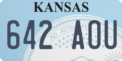 KS license plate 642AOU