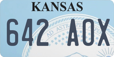 KS license plate 642AOX