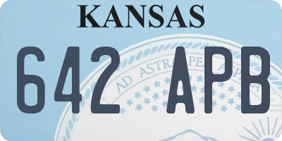 KS license plate 642APB