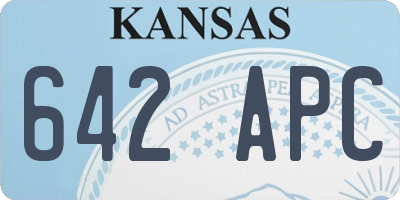 KS license plate 642APC