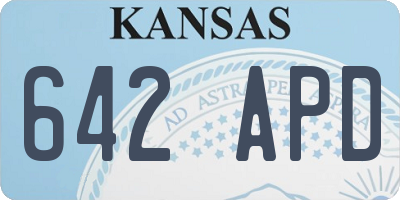 KS license plate 642APD