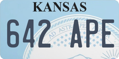 KS license plate 642APE