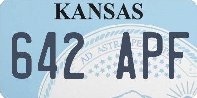 KS license plate 642APF