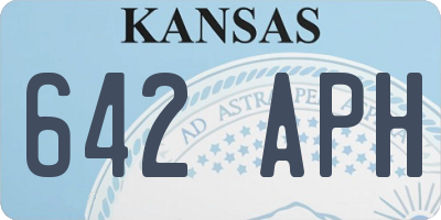 KS license plate 642APH