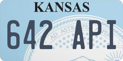 KS license plate 642API