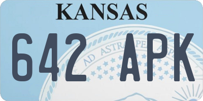 KS license plate 642APK