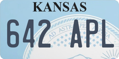 KS license plate 642APL