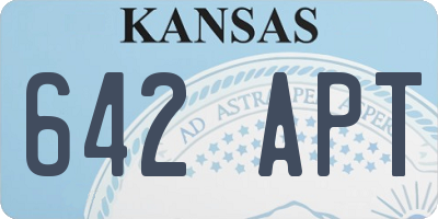 KS license plate 642APT