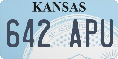 KS license plate 642APU