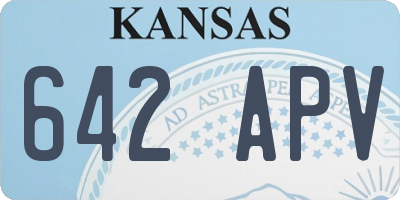 KS license plate 642APV
